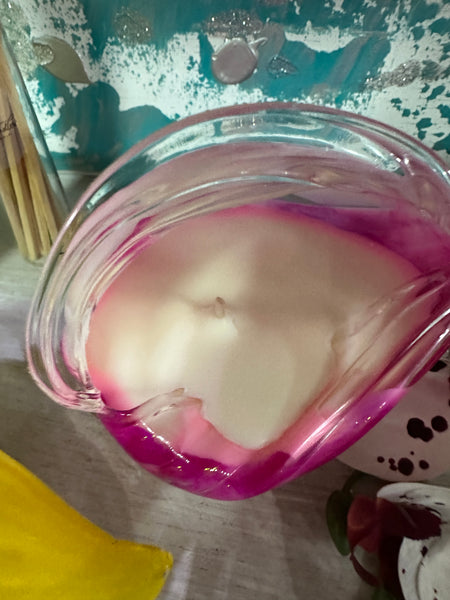 Glass shell candle jar