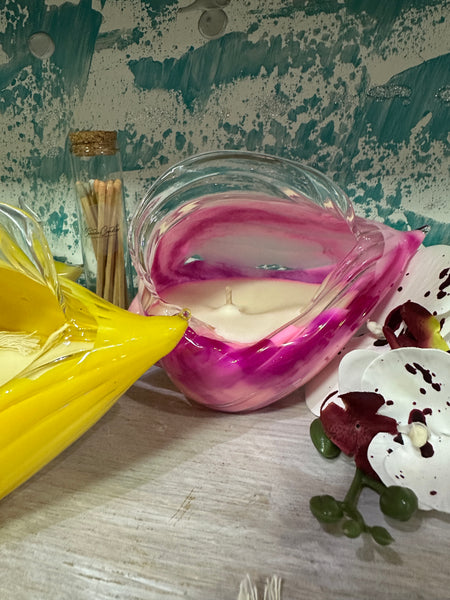 Glass shell candle jar