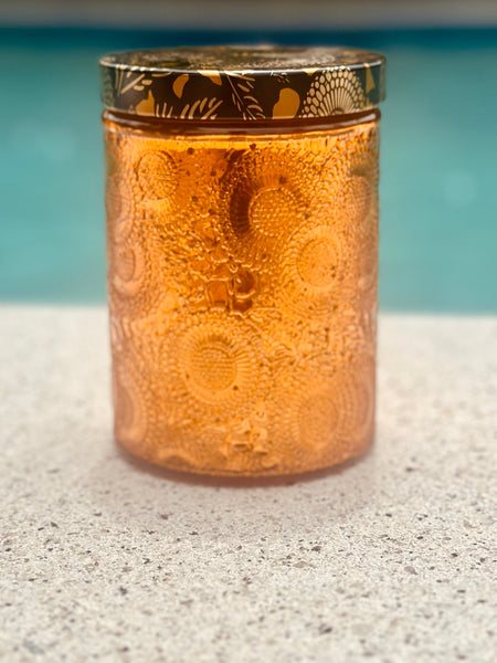 Colour Glass Jar with Lids