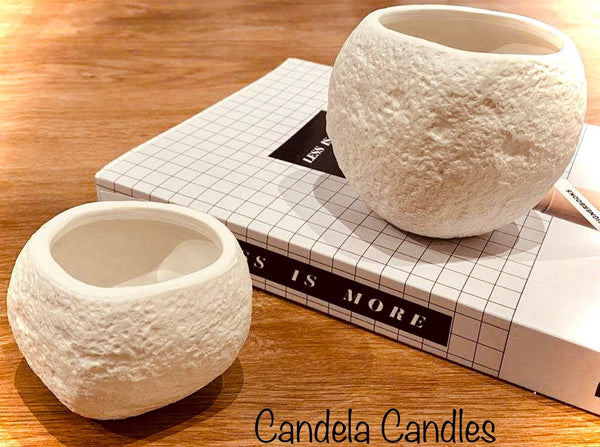 Natural White Moon Ceramic Vessel