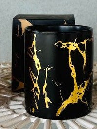 Ready Made Boxed Ceramic Gold Pattern Candle