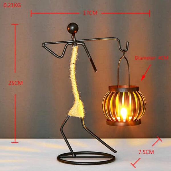 Metal People Tea Light Candle Holders