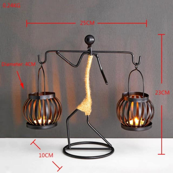 Metal People Tea Light Candle Holders