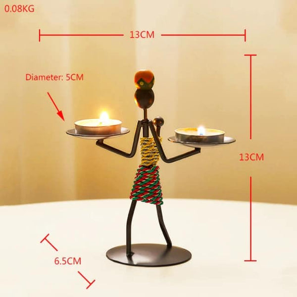 Metal People Tea Light Candle Holders