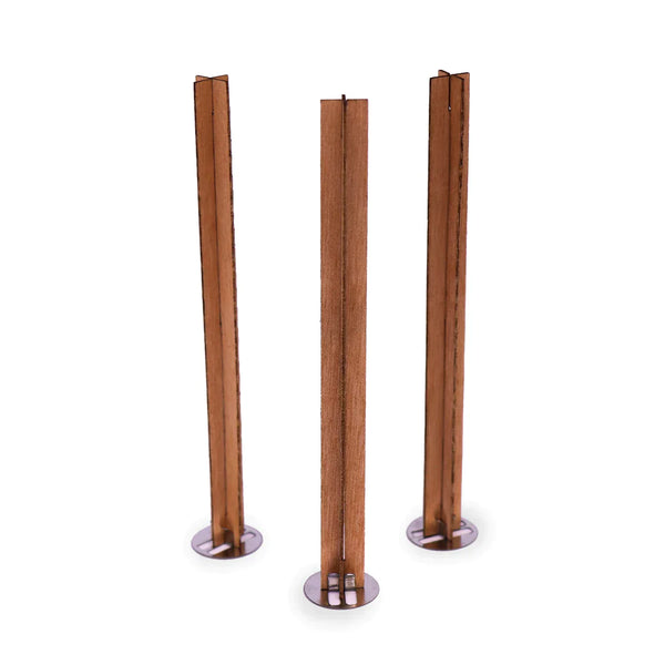 Cross wooden wick 10cm high jar with 7-8cm burn pool