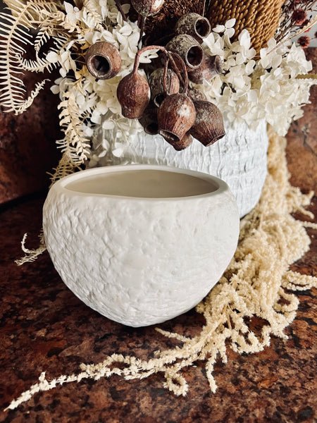 Natural White Moon Ceramic Vessel