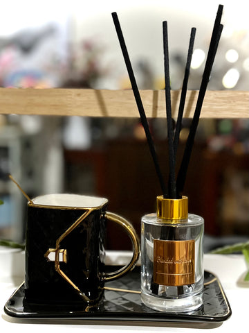 The Lux Handbag Candle Vessel + Reed Diffuser Set